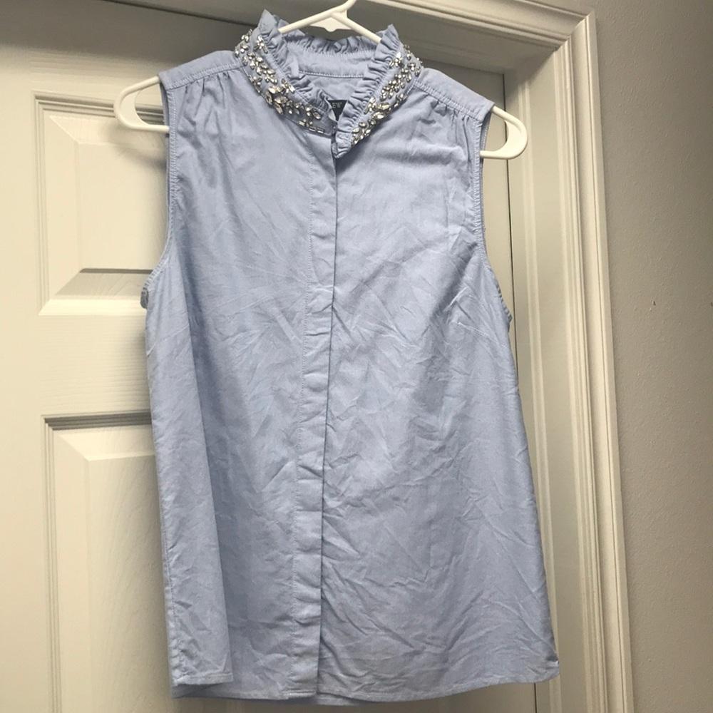 J.Crew jeweled collar top